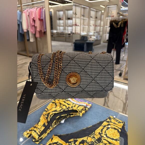 Versace Handbags - Versace Medusa Black and Gold Women's Bag NWT